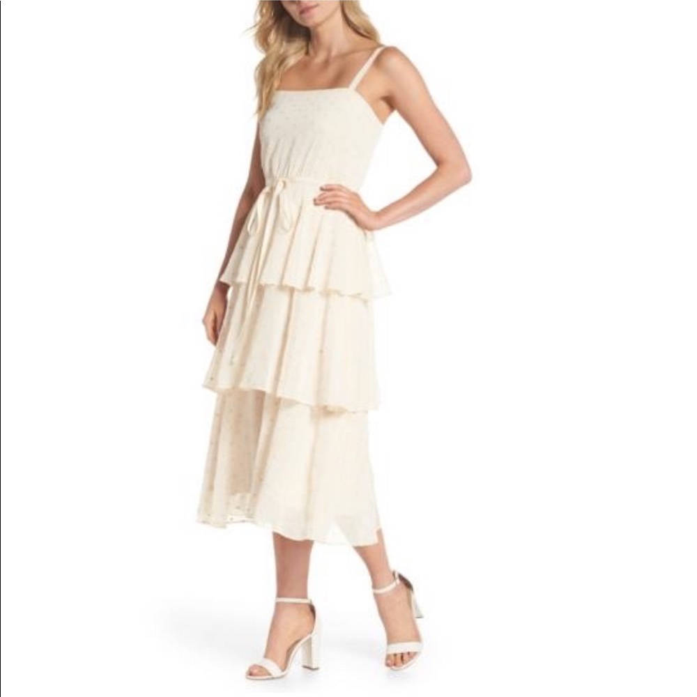 Gal Meets Glam Florence Chiffon Tiered Dress